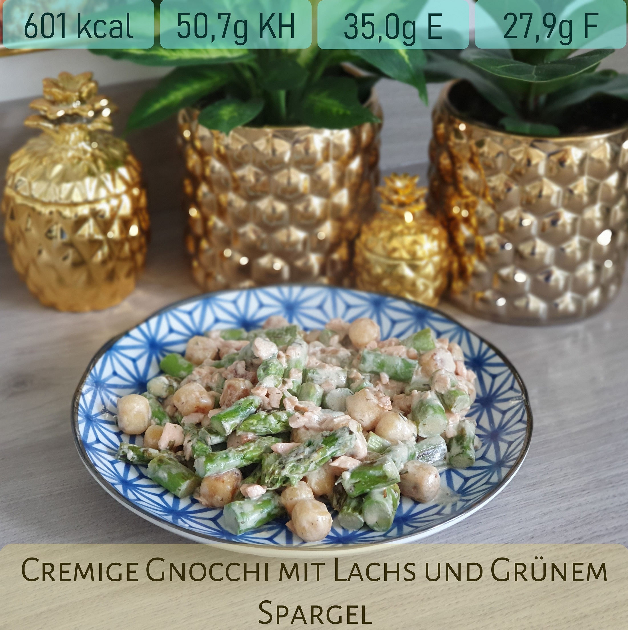 Cremige Gnocchi mit Lachs und grünem Spargel (9)