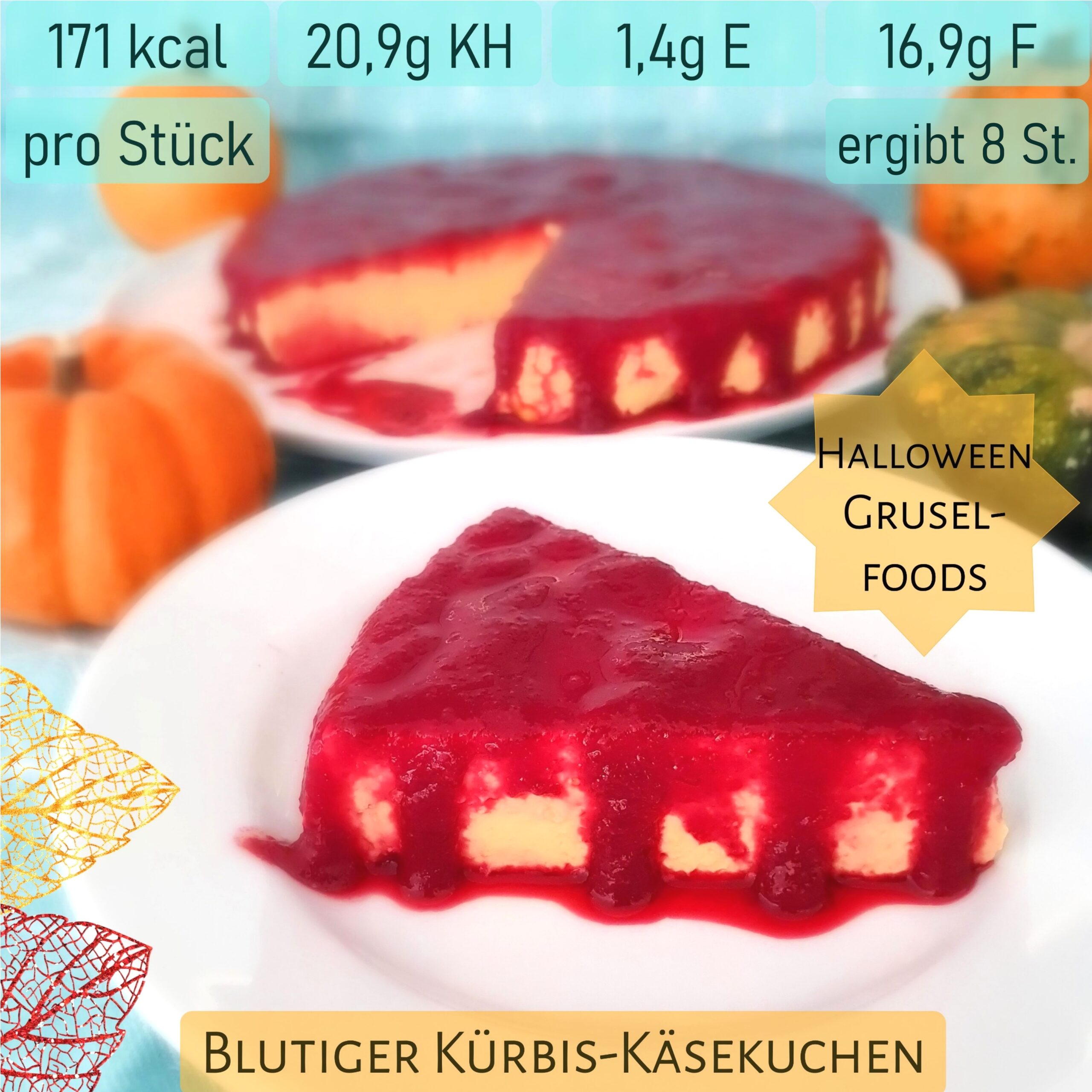 Gruseliger Kürbis-Käsekuchen (10)